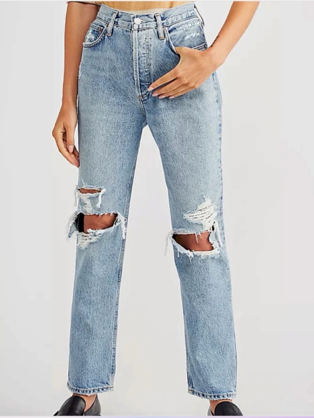 Agolde Fen‎ High Rise Relaxed Straight Jeans